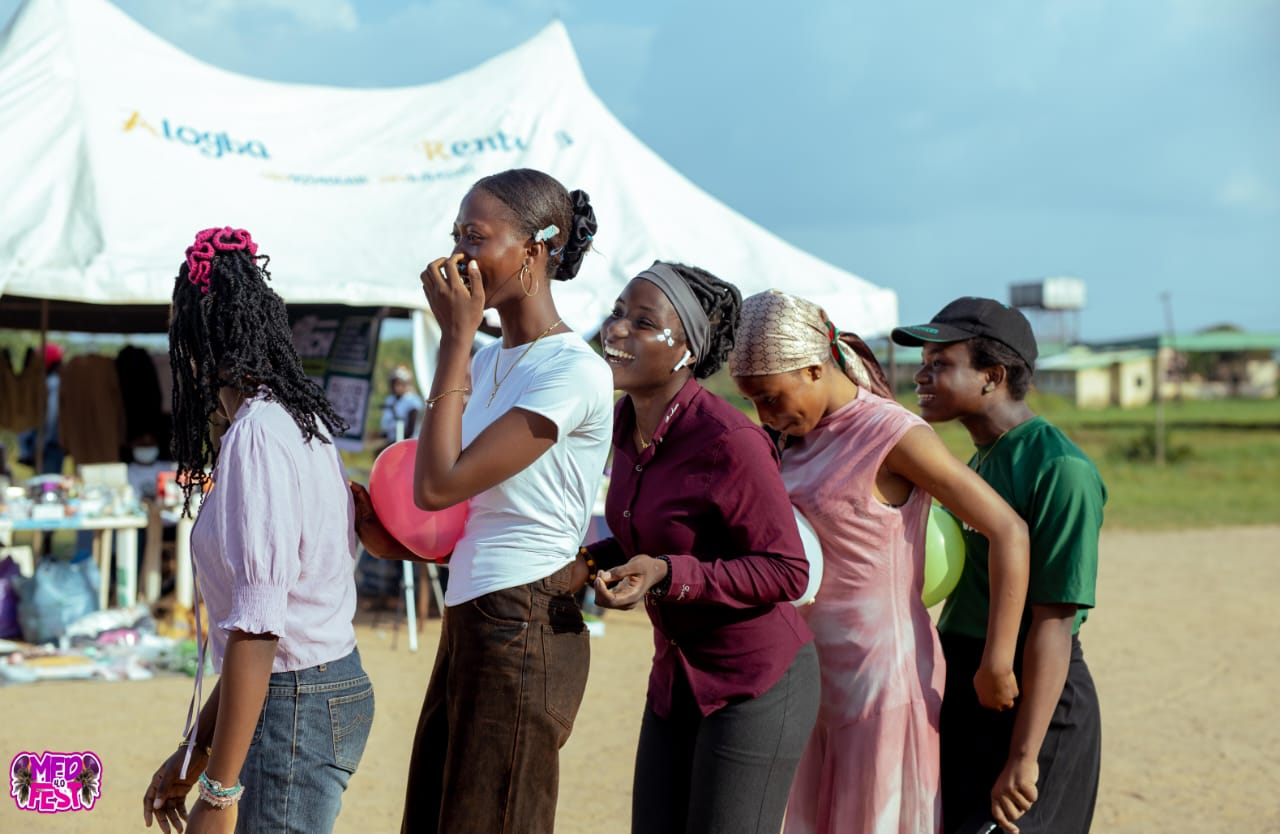 Friends taking part in a group activity